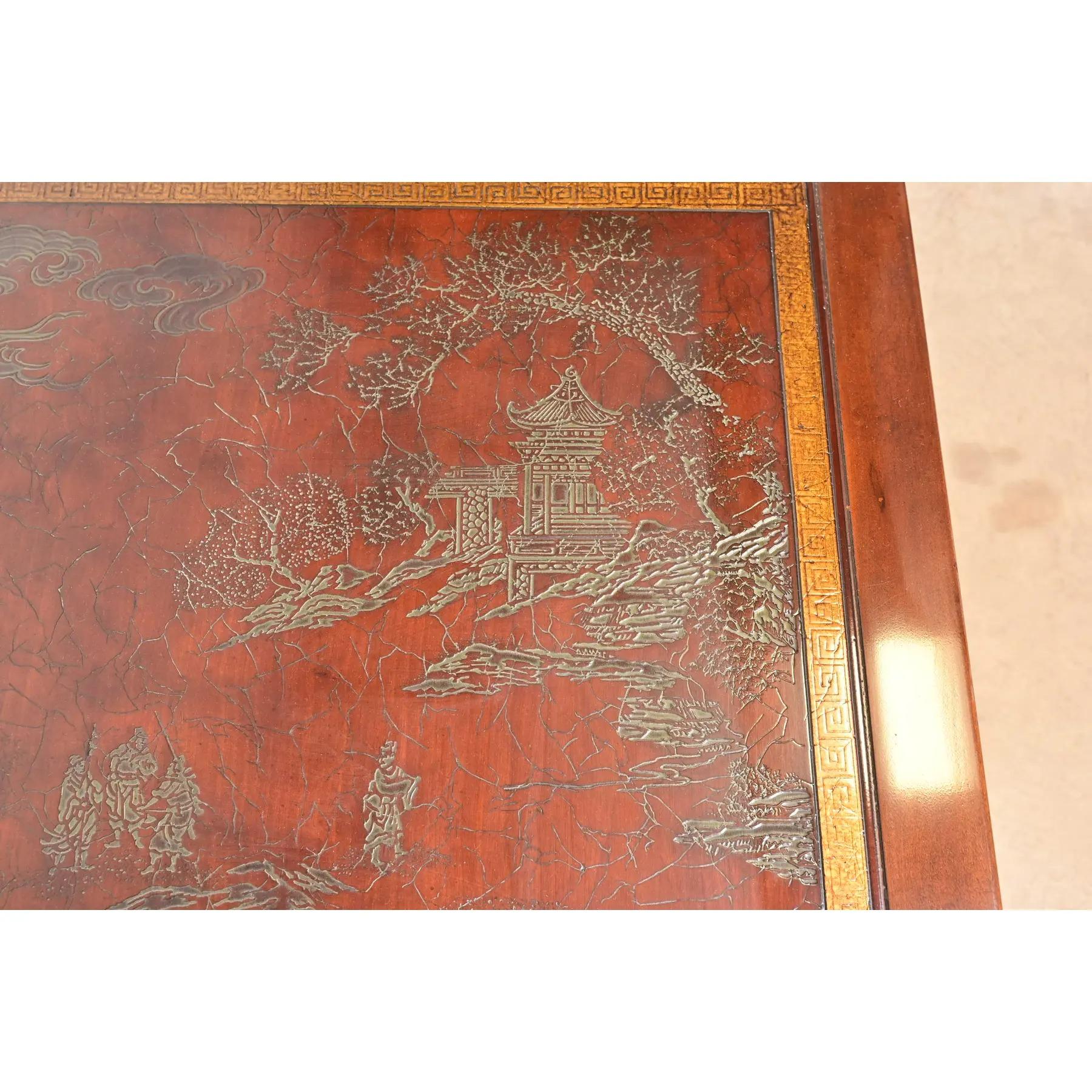 Drexel Heritage Hollywood Regency Chinoiserie Extension Dining Table, Circa 1970 For Sale 6