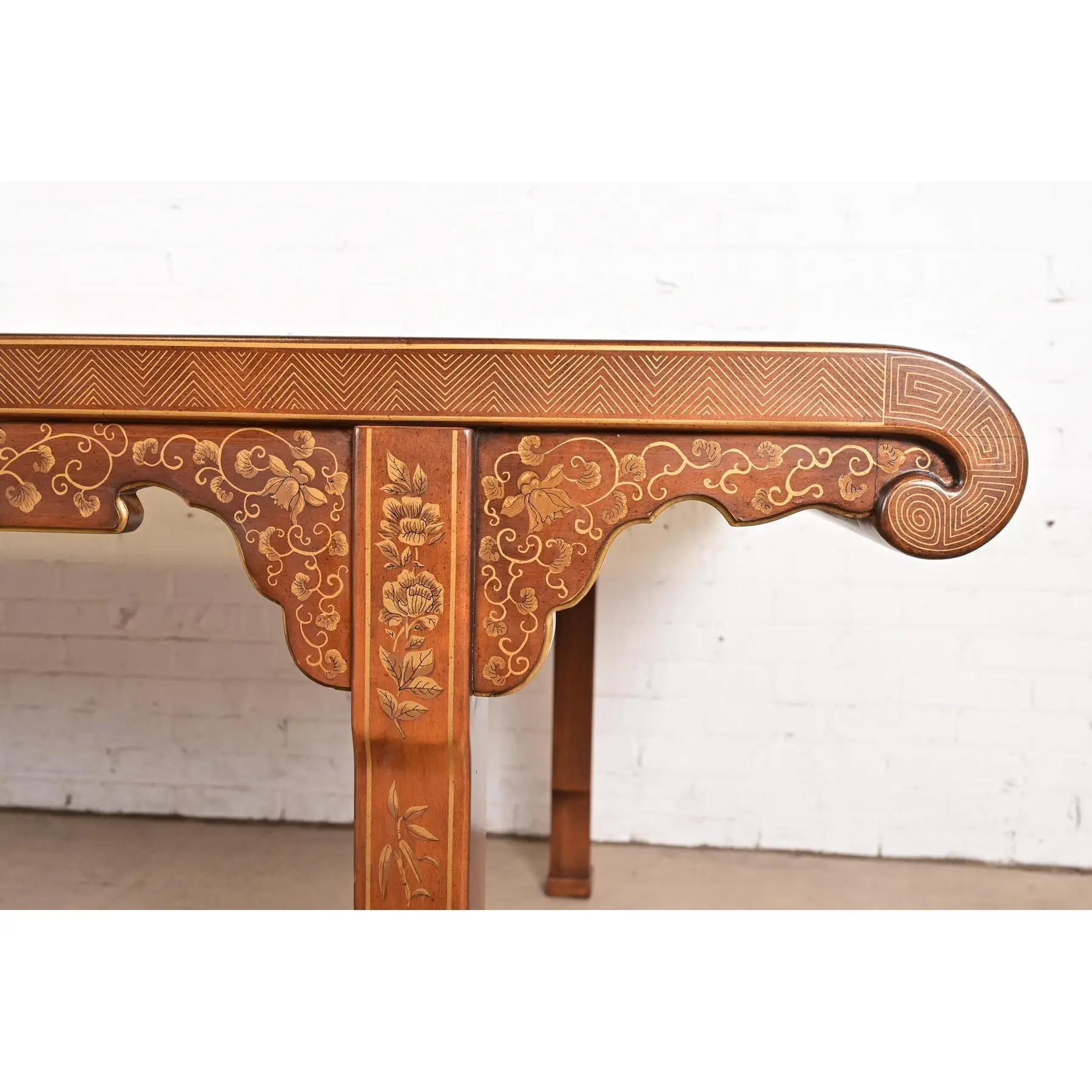Drexel Heritage Hollywood Regency Chinoiserie Extension Dining Table, Circa 1970 For Sale 8