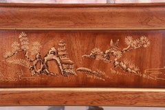 Drexel Heritage Hollywood Regency Chinoiserie Framed Wall Mirror