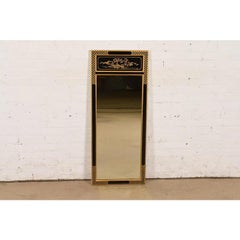 Drexel Heritage Hollywood Regency Chinoiserie Hand-Painted Lacquered Wall Mirror