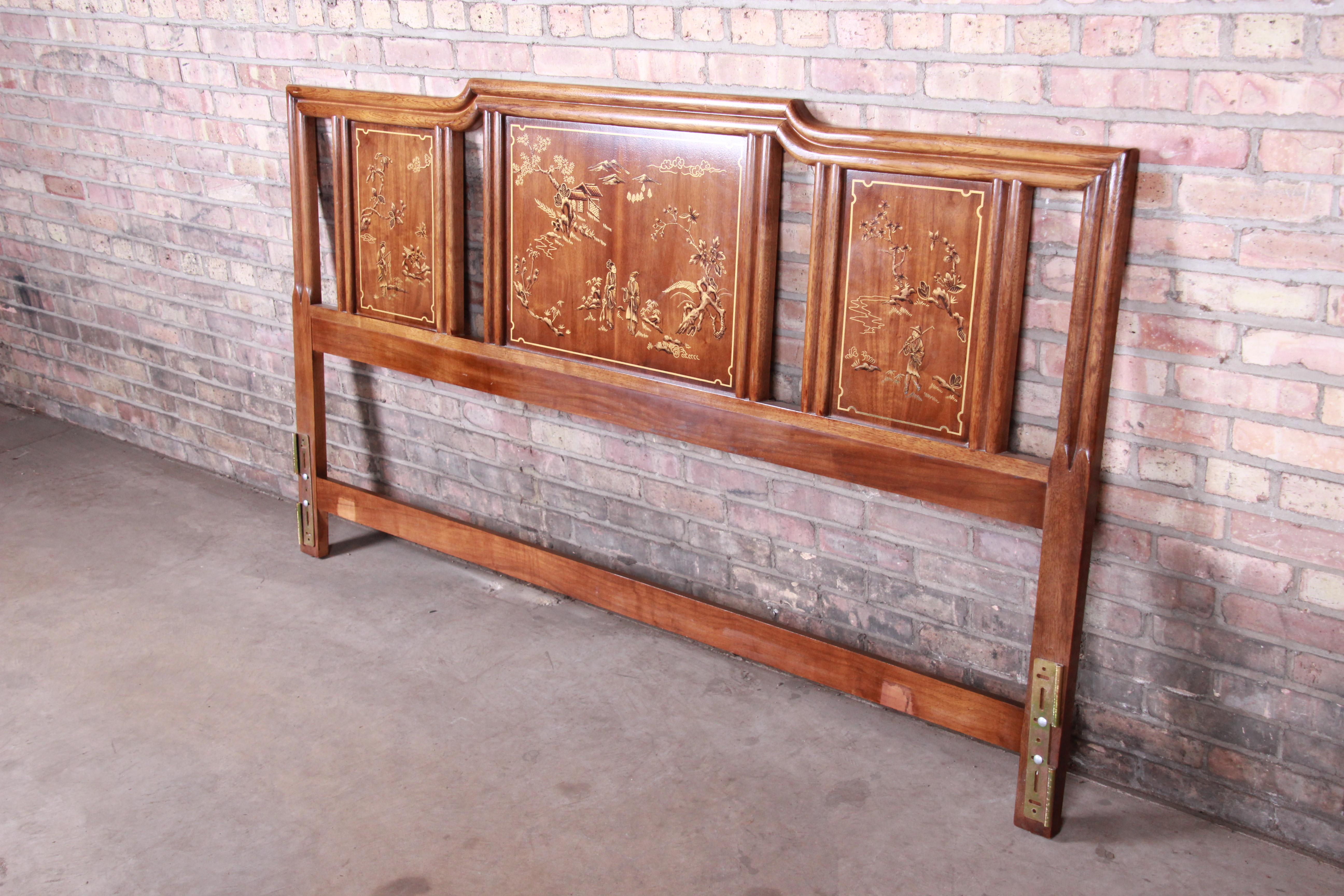 An exceptional Hollywood Regency chinoiserie king size headboard

By Drexel Heritage 