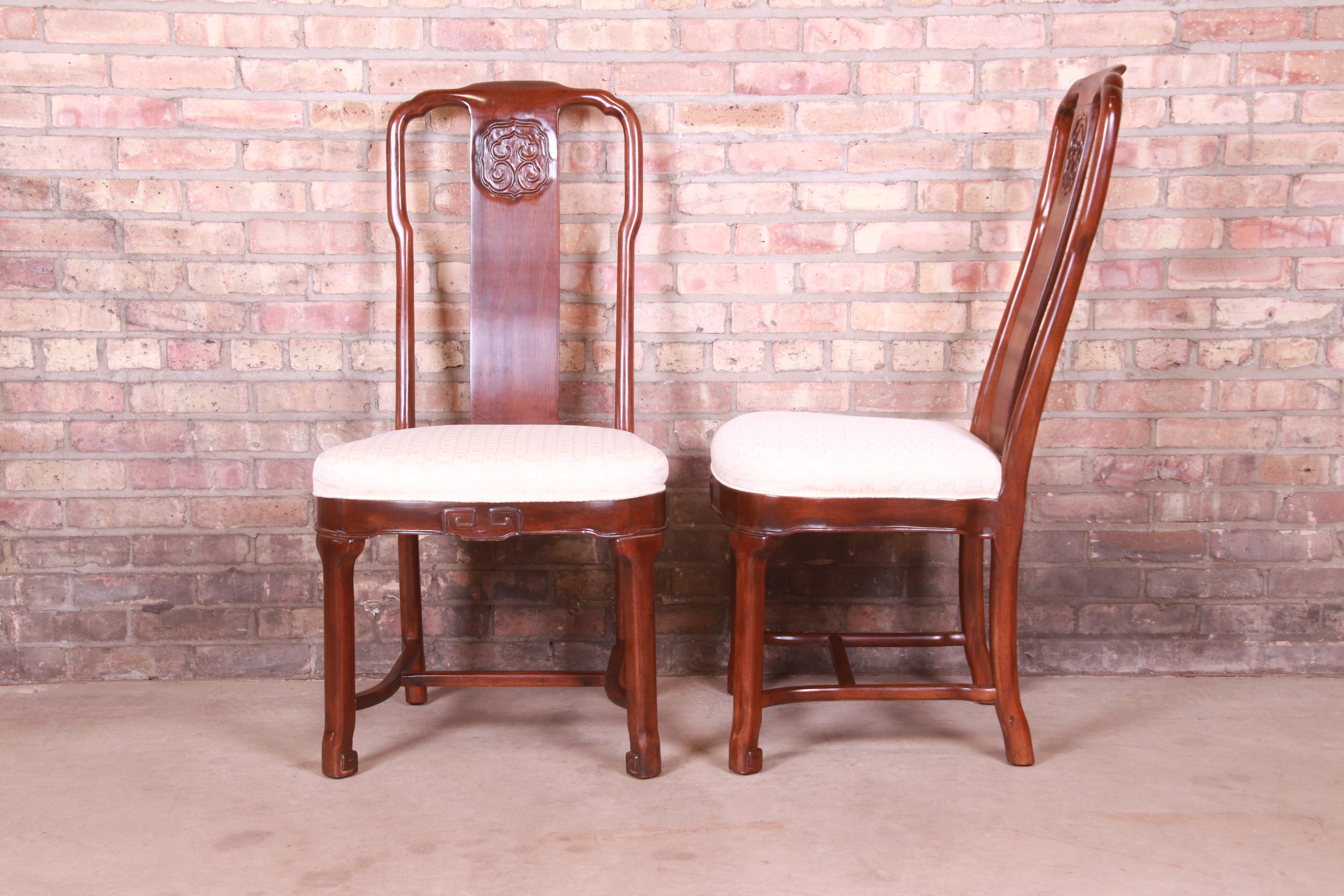 Drexel Heritage Hollywood Regency Chinoiserie Mahogany Dining Chairs, Set of 8 6