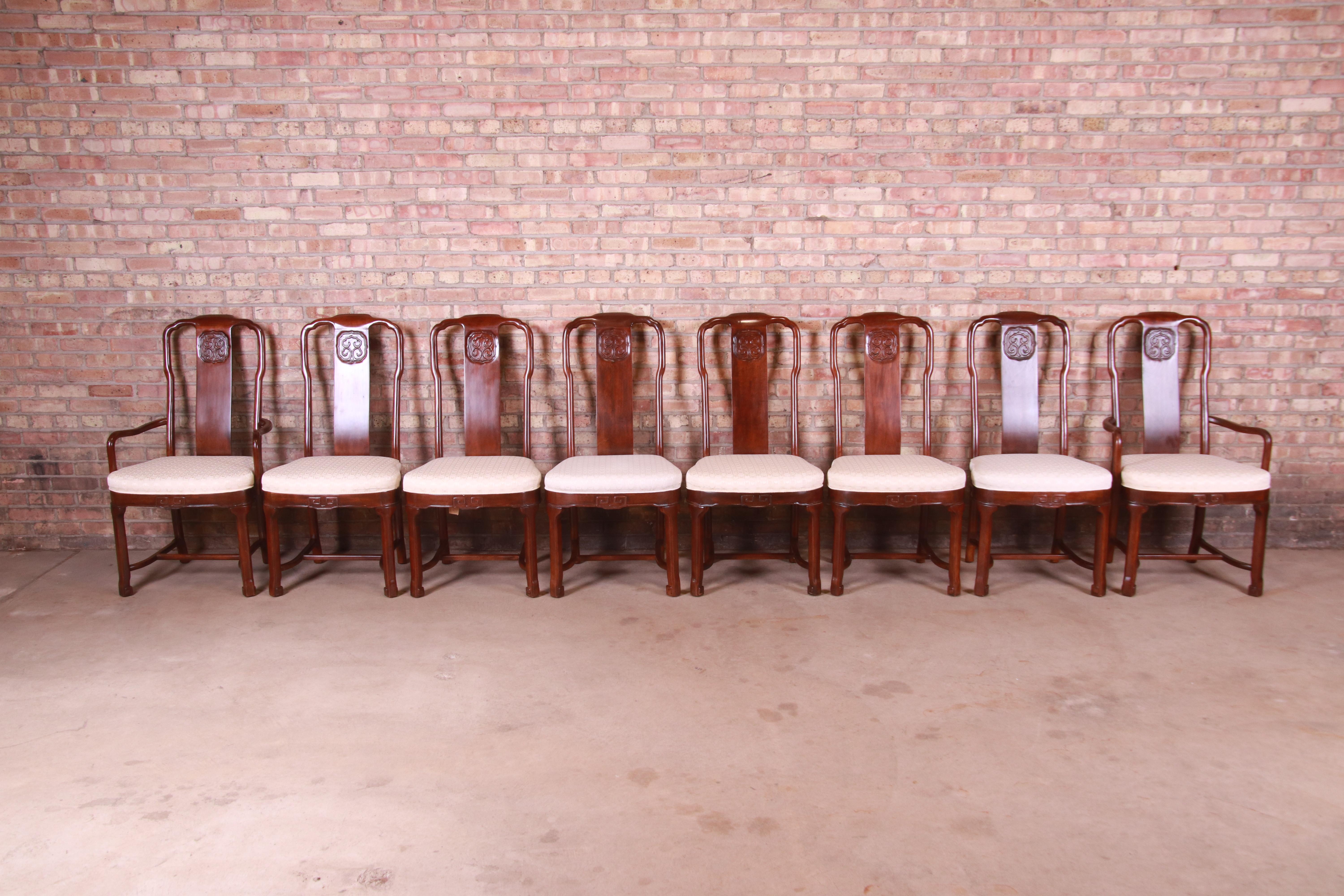 A gorgeous set of eight modern Hollywood Regency Chinoiserie dining chairs

By Drexel Heritage, 