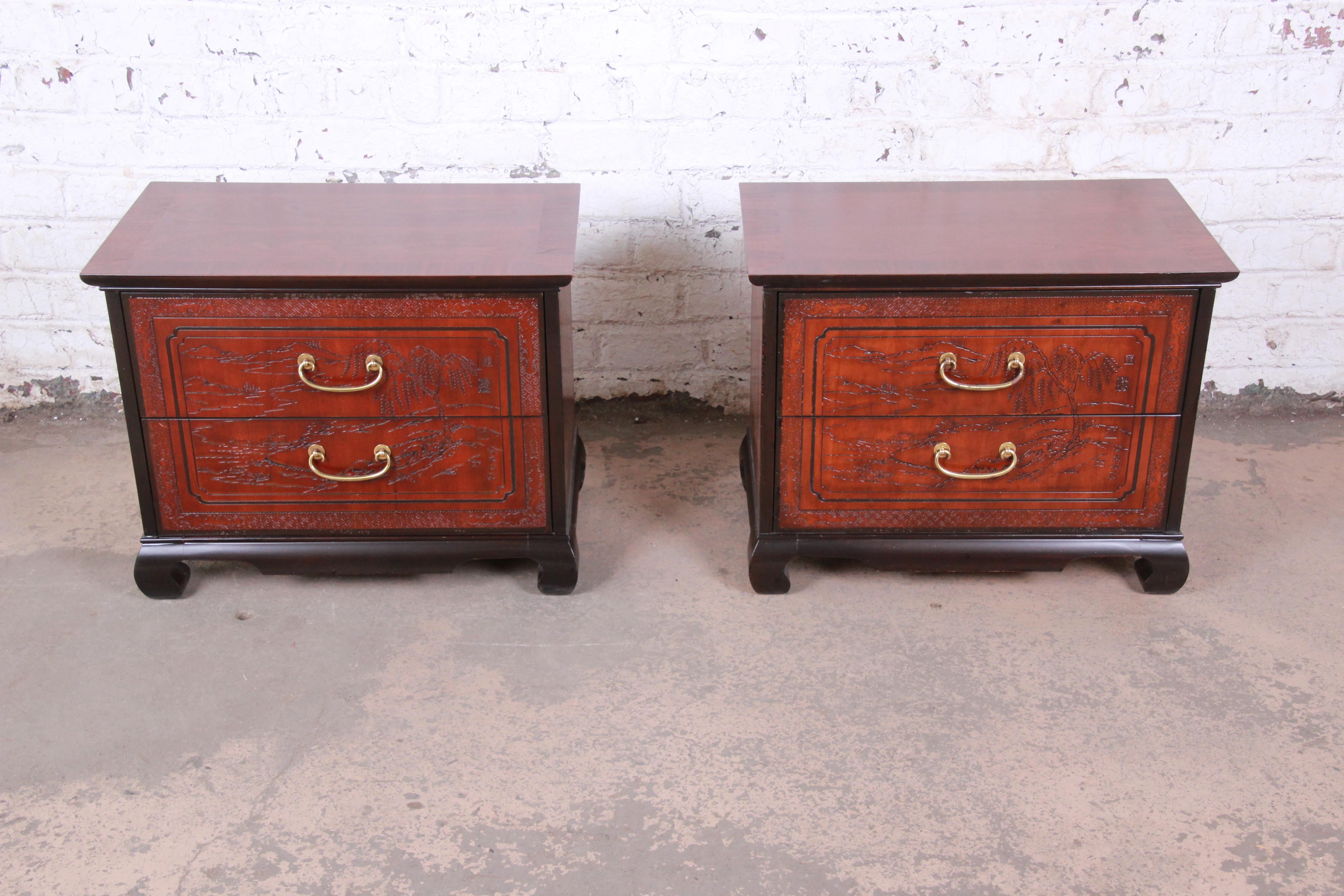 drexel mahogany nightstand