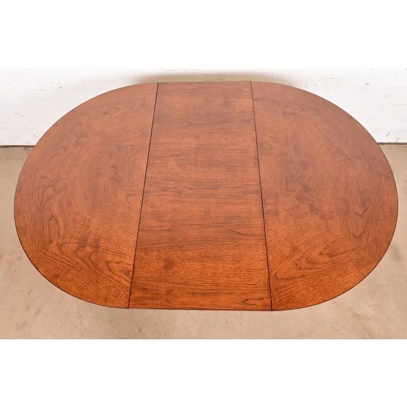 Drexel Heritage Table de salle à manger à rallonge Hollywood Regency, nouvellement revernie en vente 5