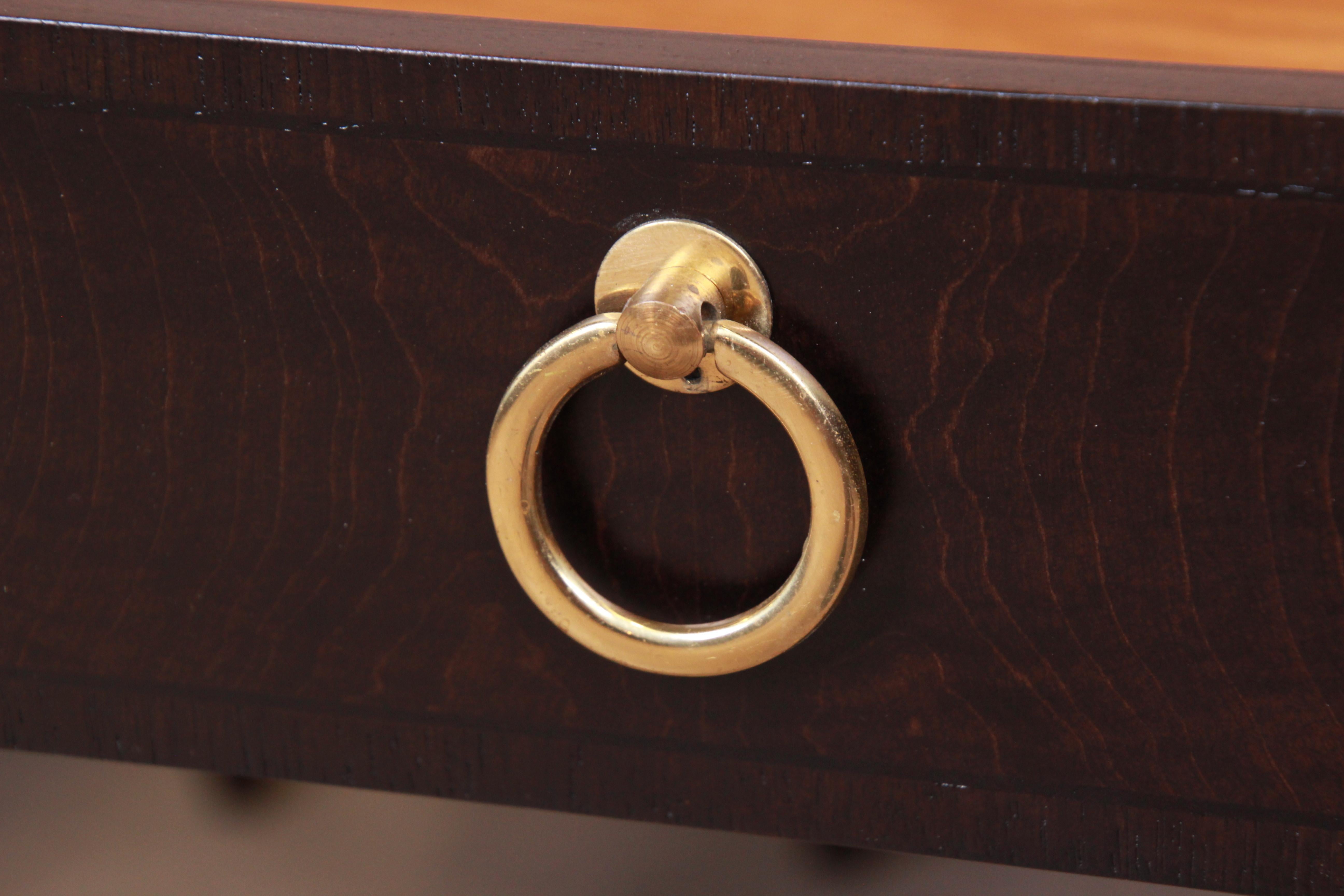 Drexel Heritage Hollywood Regency Mahogany Nightstands or End Tables, Refinished 4