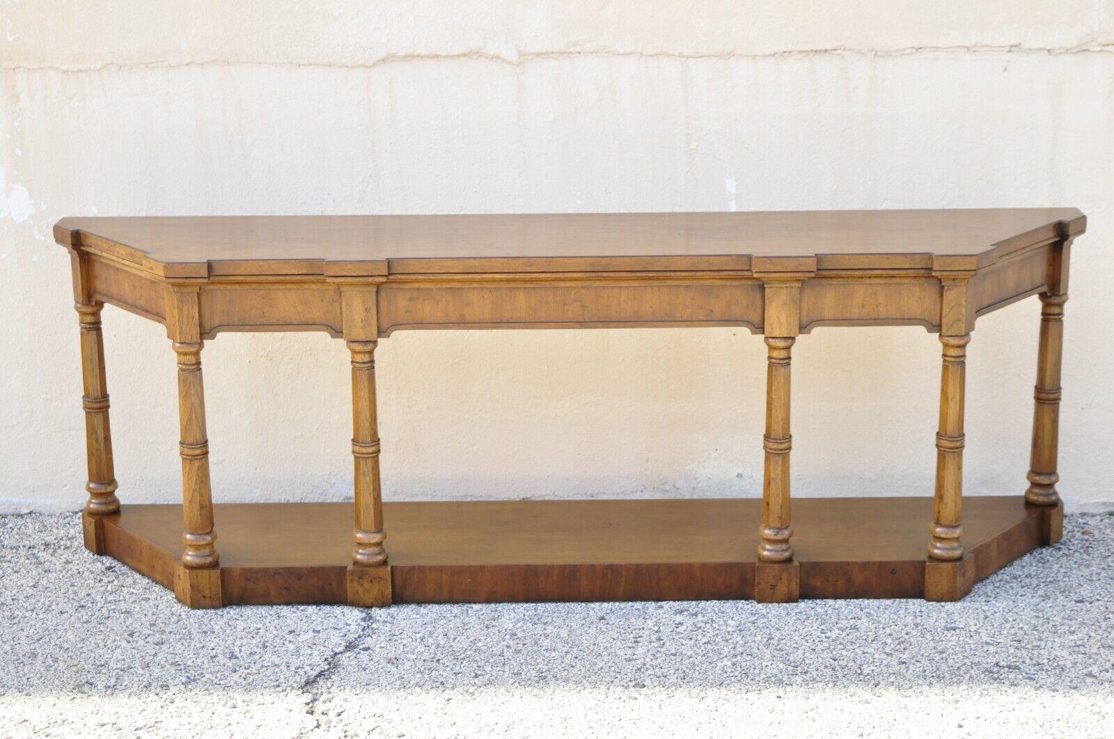 Drexel Heritage Italian Provincial Style Walnut Console Sofa Hall Table 5