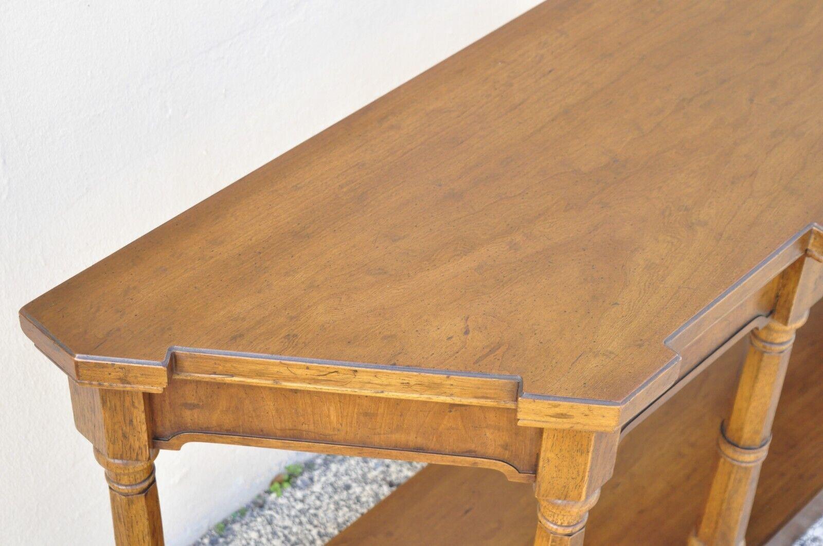 20th Century Drexel Heritage Italian Provincial Style Walnut Console Sofa Hall Table