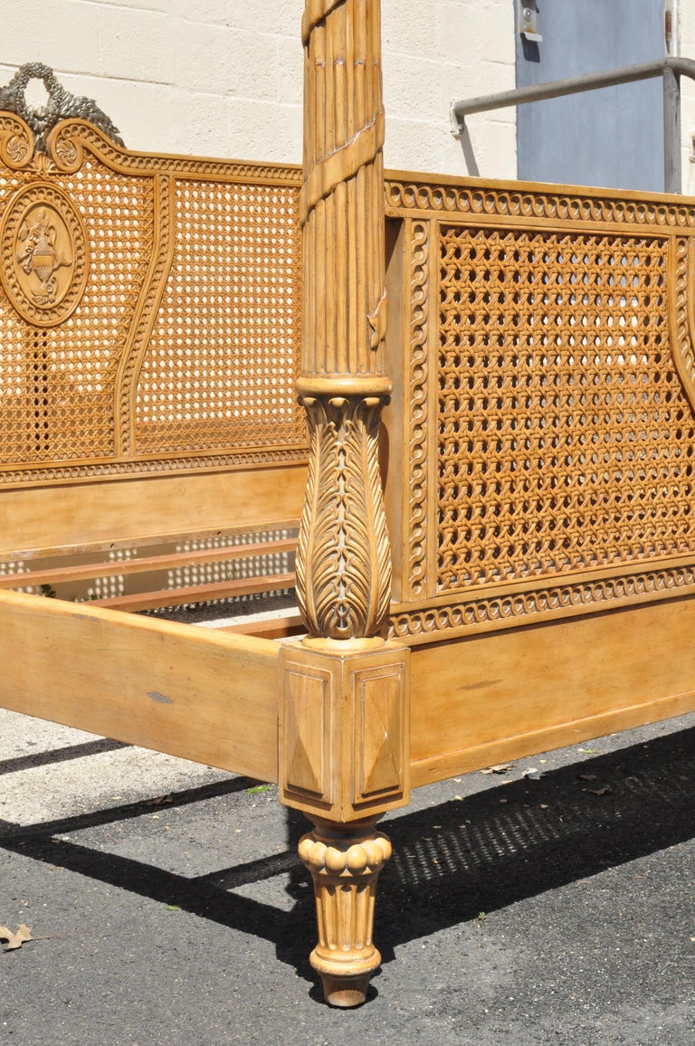 Drexel Heritage Legacy Collection 4 Post King Size Cane Poster Bed