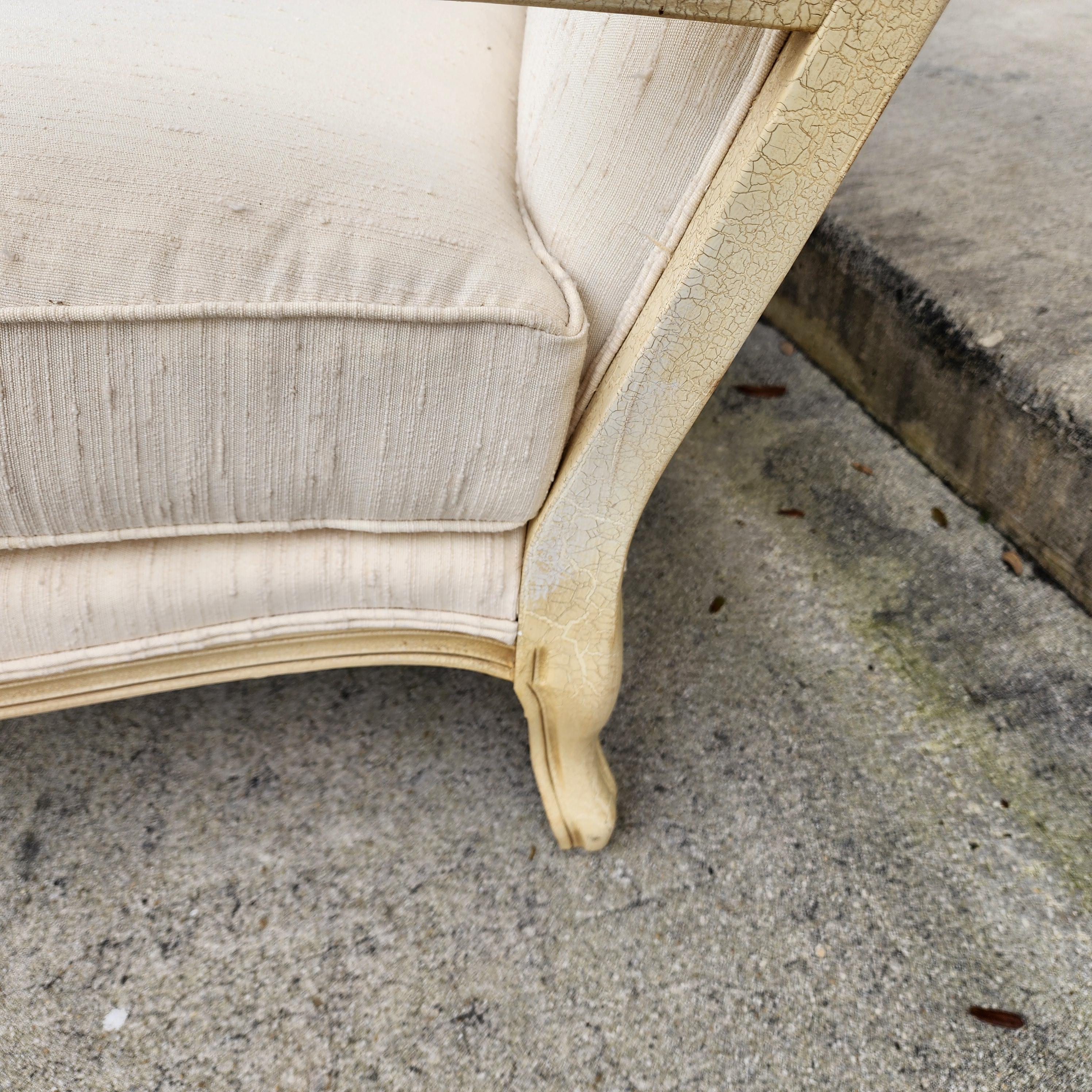 Drexel Heritage Louis XV French Armchairs Linen For Sale 13