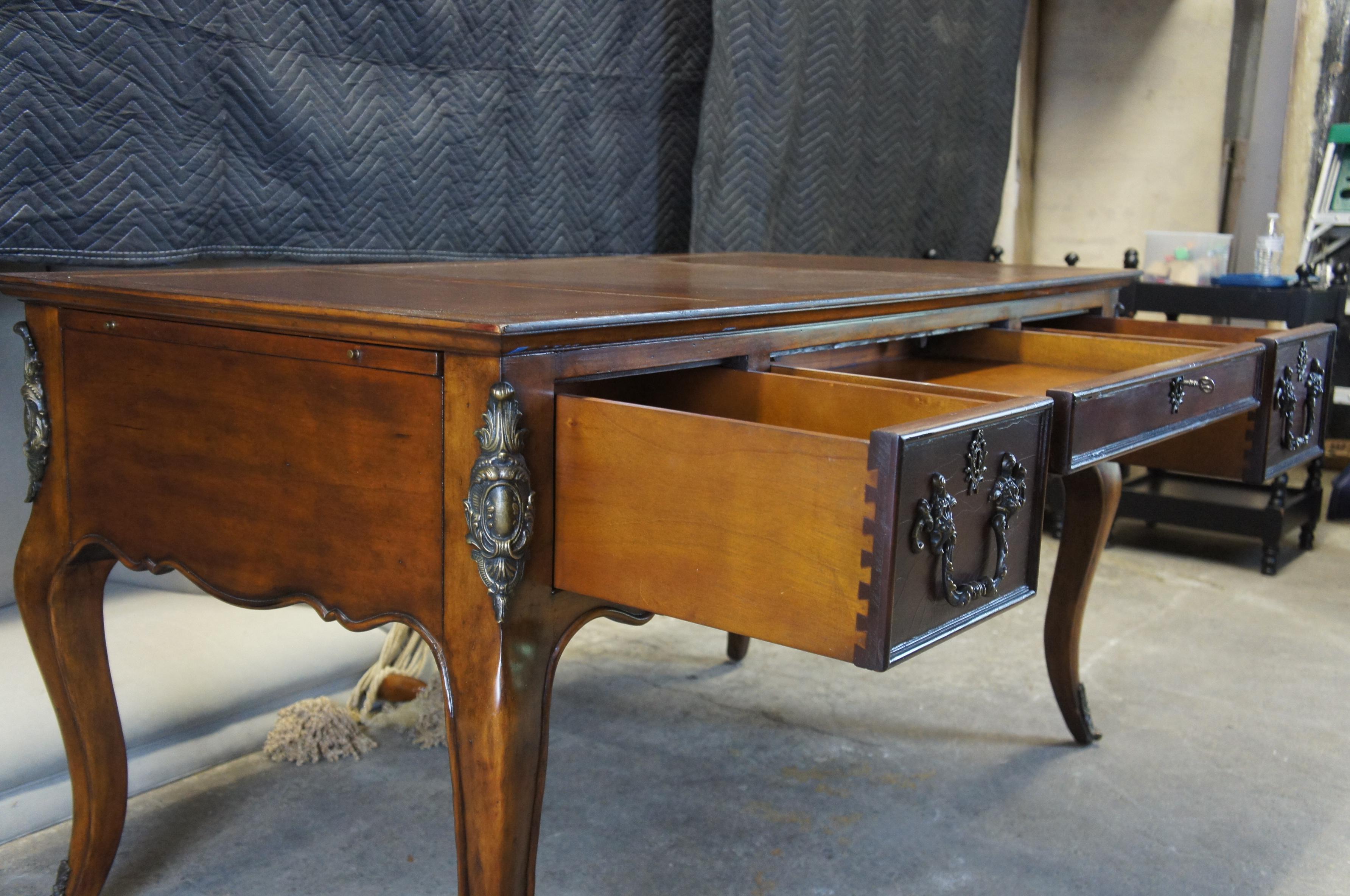 French Provincial Drexel Heritage Love Letter Desk 311-910 French Country Cherry Library Leather