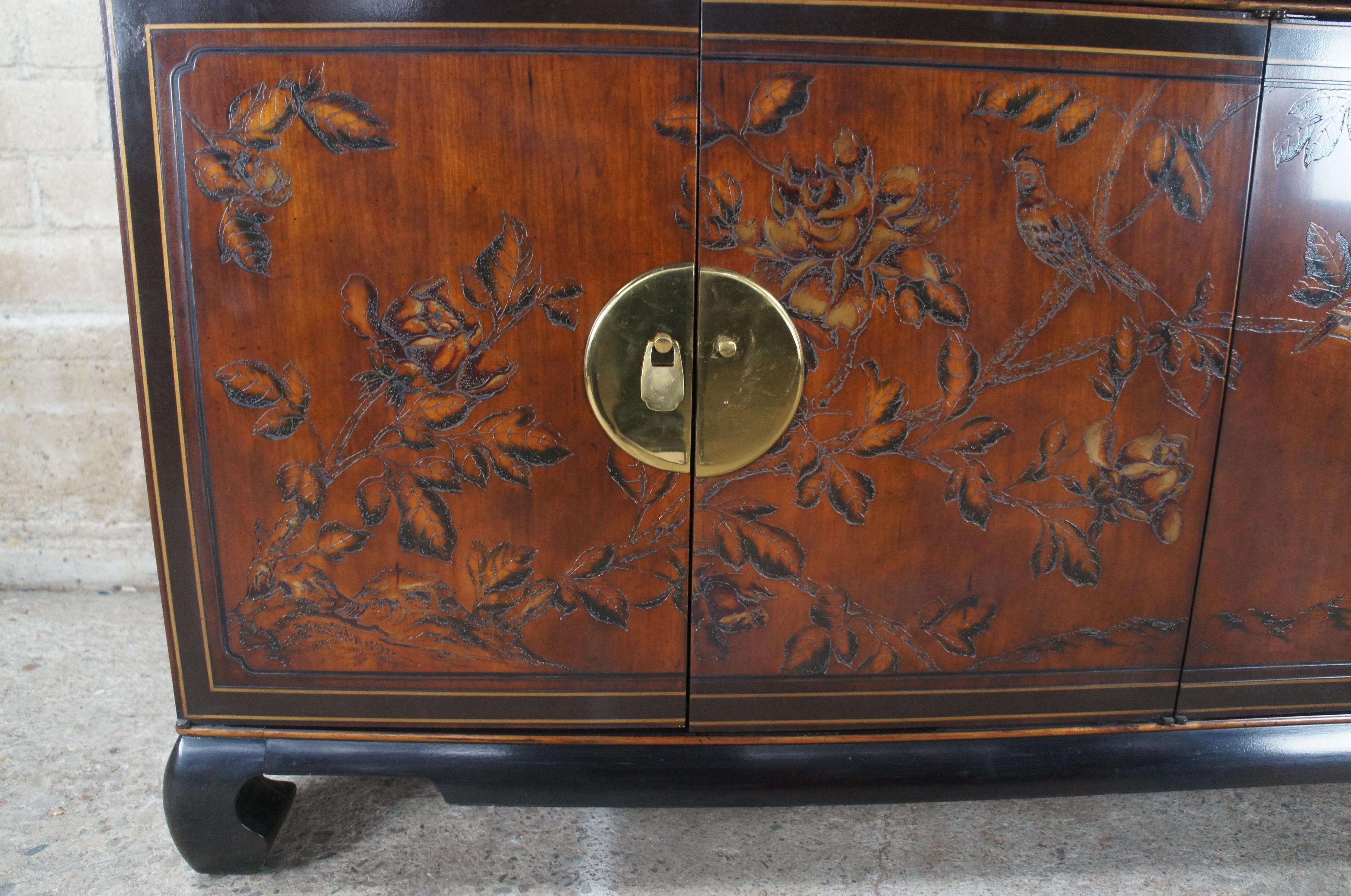 Drexel Heritage Mahogany Chinoiserie Connoisseur Sideboard Buffet Credenza 68