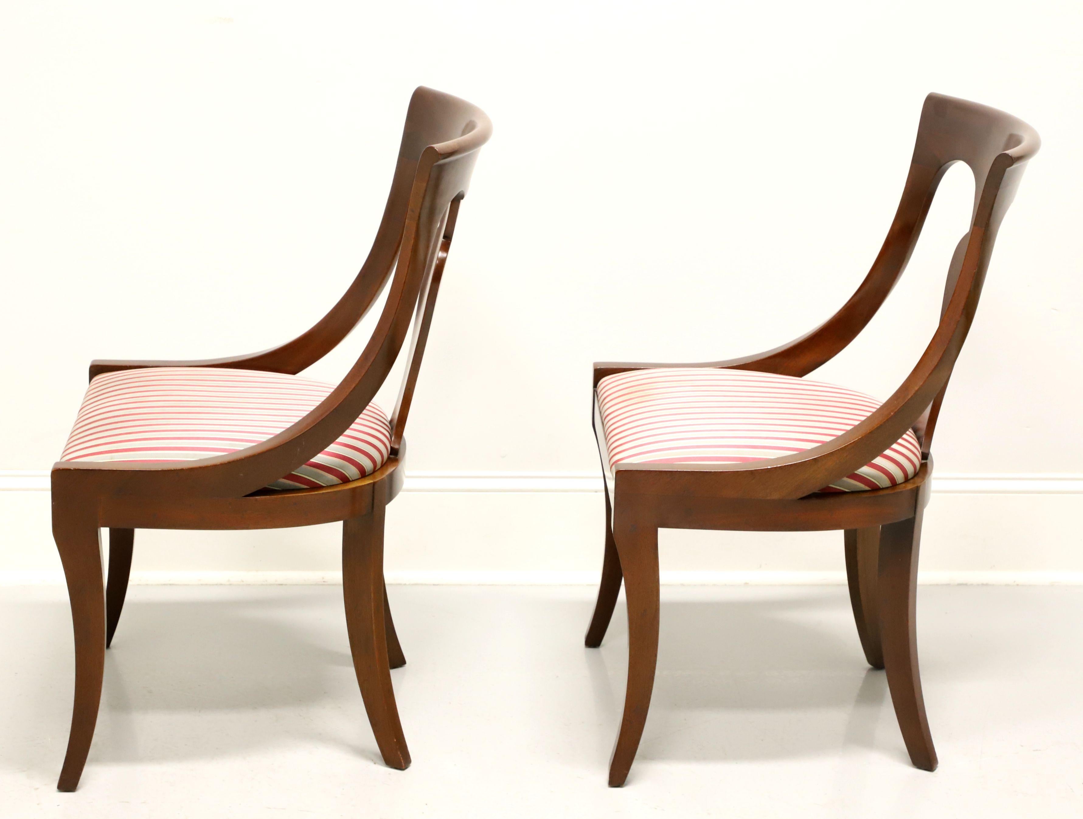 DREXEL HERITAGE Mahogany Empire Style Dining Side Chairs - Pair A In Good Condition In Charlotte, NC