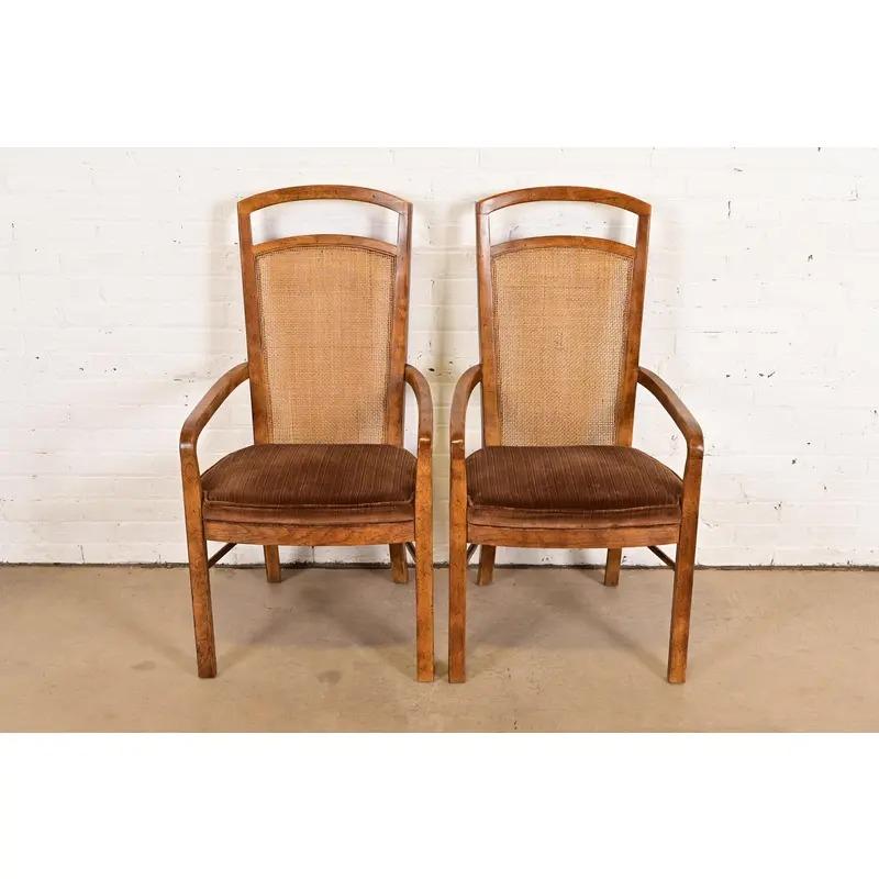 Mid-Century moderno Drexel Heritage, poltrone o sedie da pranzo moderne di metà secolo, coppia in vendita