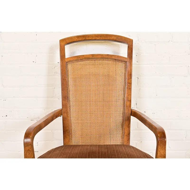 Tappezzeria Drexel Heritage, poltrone o sedie da pranzo moderne di metà secolo, coppia in vendita