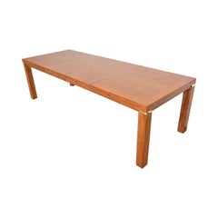 Tavolo da pranzo allungabile Drexel Heritage Mid-Century Modern, appena rifinito