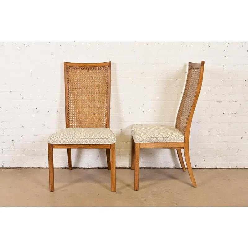 Drexel Heritage Mid-Century Modern Hohe Rückenlehne Esszimmerstühle, Satz von acht (Polster) im Angebot