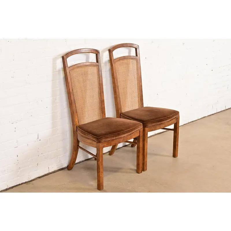 Drexel Heritage - Sedie con schienale alto moderne del metà del secolo o sedie da pranzo, coppia In condizioni buone in vendita a South Bend, IN