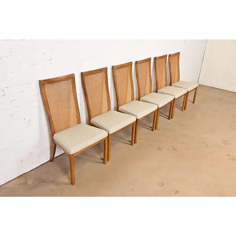 Drexel Heritage - Sedie da pranzo con schienale alto in noce, set da sei In condizioni buone in vendita a South Bend, IN