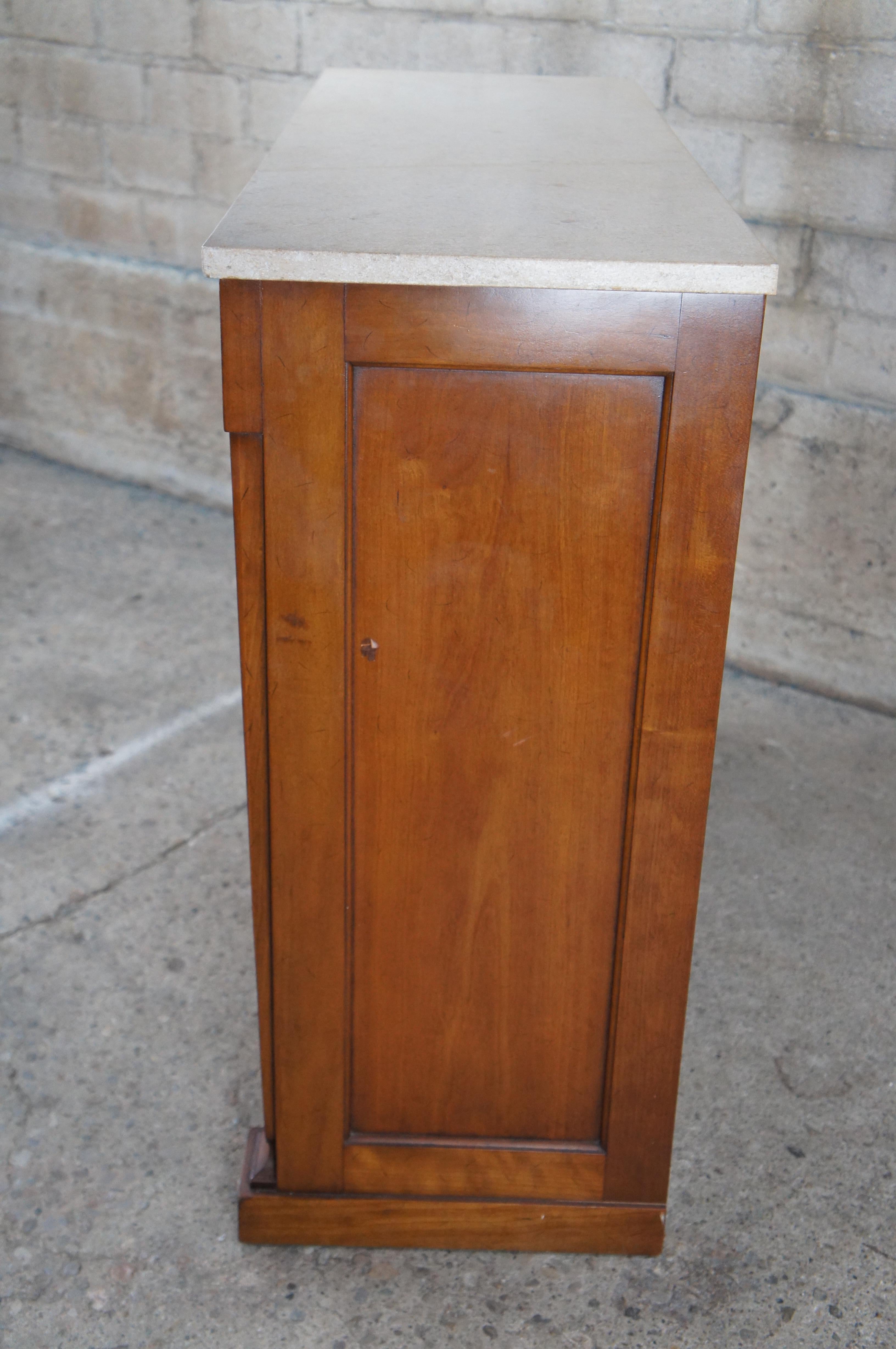 Drexel Heritage Mid Century Palazzo Walnut Bar Buffet Console Cabinet 40