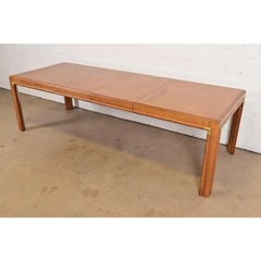 Drexel Heritage Mid-Century Walnut Extension Dining Table, Newly Refinished