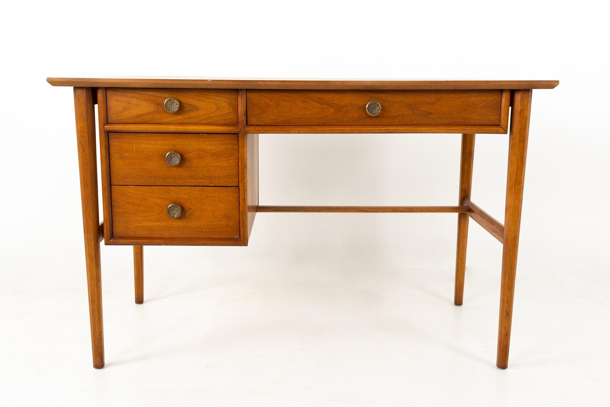 Drexel heritage midcentury desk
This desk is 48 wide x 24 deep x 29.75 inches high

All pieces of furniture can be had in what we call restored vintage condition. This means the piece is restored upon purchase so it’s free of watermarks, chips or