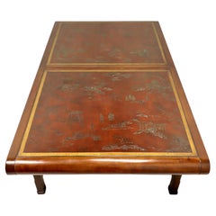 DREXEL HERITAGE Ming Treasures Mahogany Carved Chinoiserie Dining Table