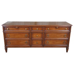 Vintage Drexel Heritage Modavanti Mediterranean Fruitwood Triple Dresser Chest of Drawer