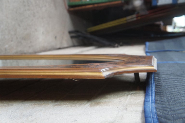 Drexel Heritage Movanti Mediterranea Fruitwood Stenciled Wall Mirror Over Mantel For Sale at