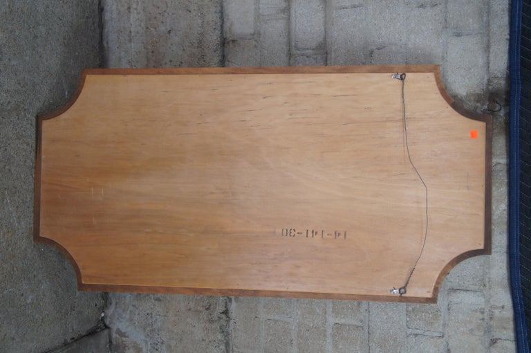 Drexel Heritage Movanti Mediterranea Fruitwood Stenciled Wall Mirror Over Mantel For Sale at