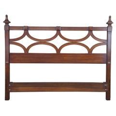 Drexel Heritage Modavanti Mediterranean Fruitwood Full Size Headboard Bed MCM