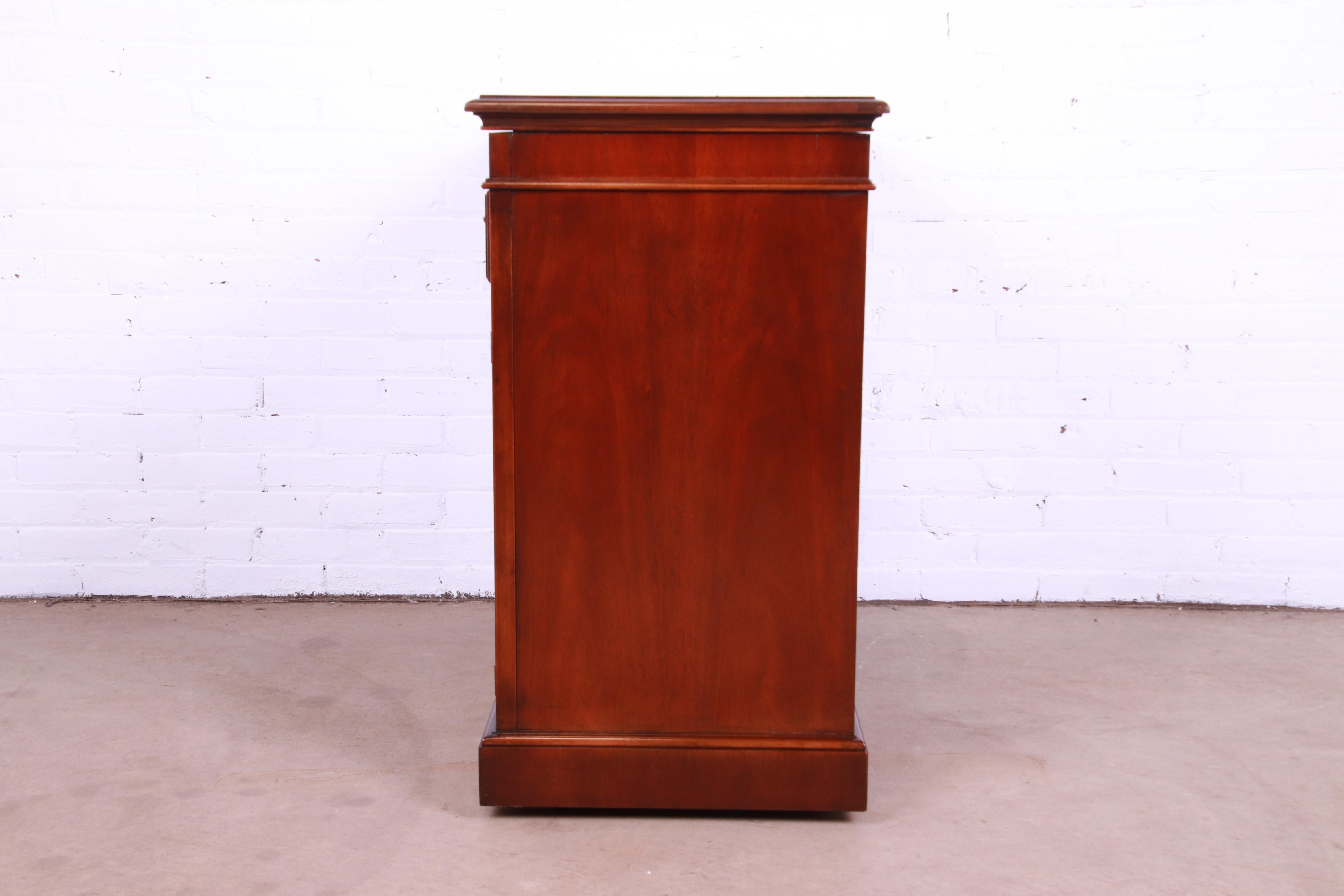 Drexel Heritage Regency Banded Mahogany Server or Bar Cabinet 10