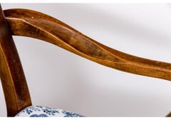 Drexel Heritage Set 8 Queen Anne Style Custom Upholstered Mahogany Dining Chairs