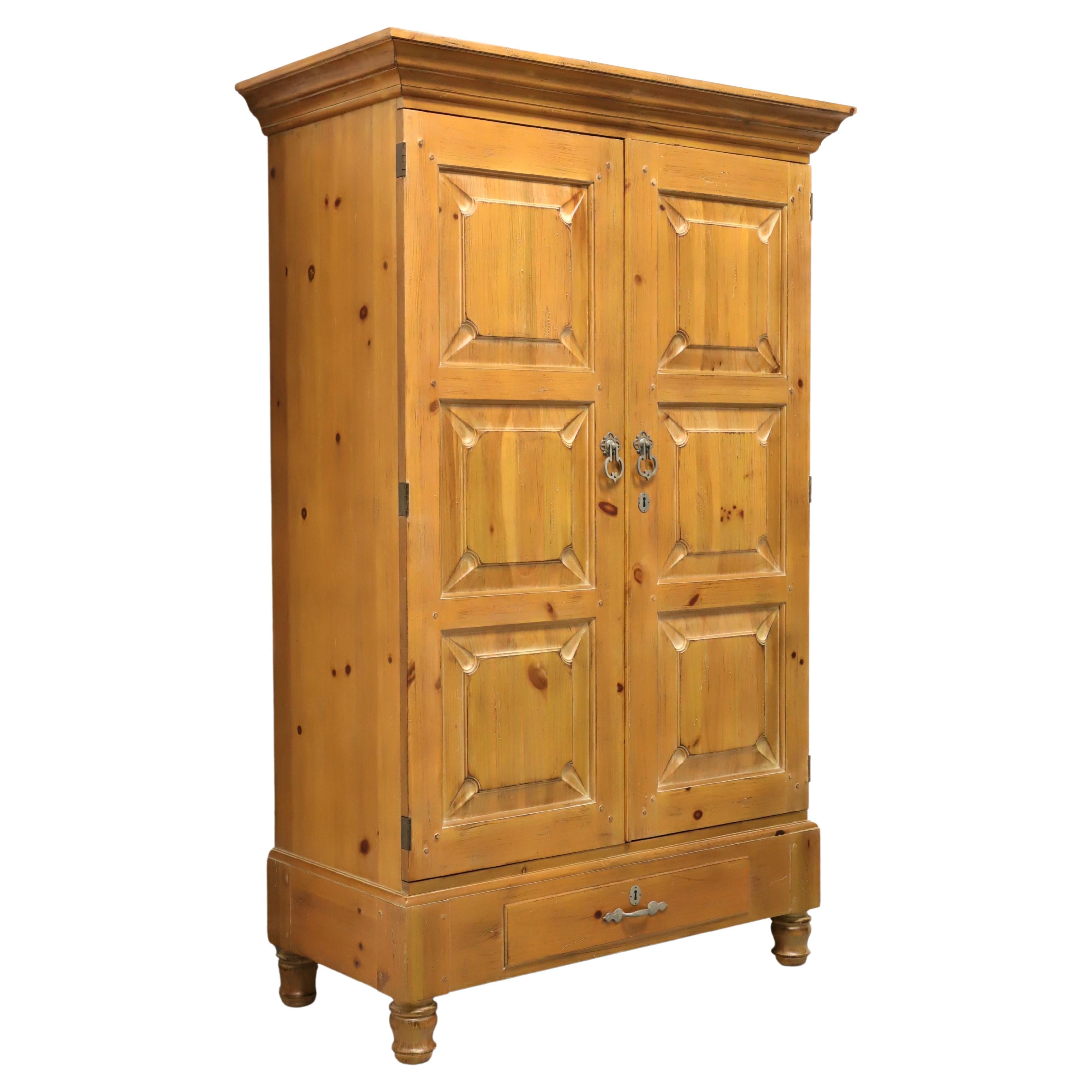 DREXEL HERITAGE Sonora Pine Spanish Mission Armoire / Linen Press For Sale