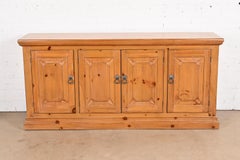 Drexel Heritage Spanish Colonial Solid Pine Sideboard or Bar Cabinet