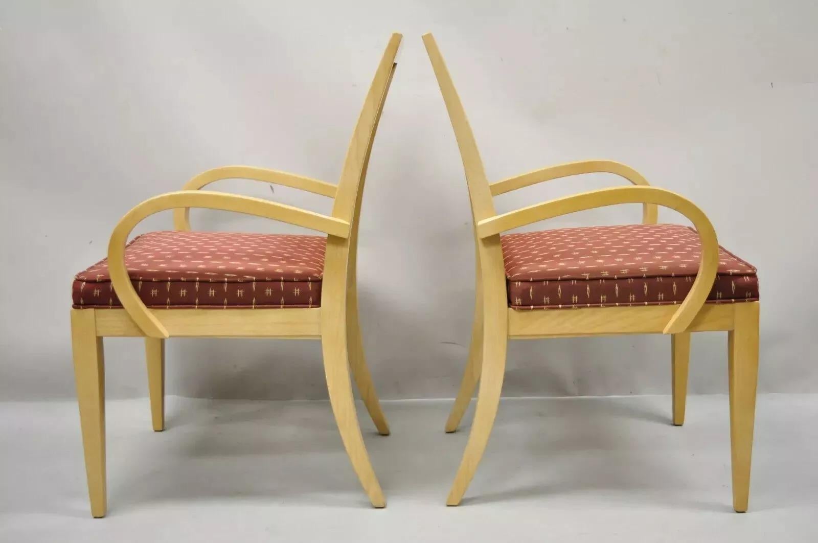 Drexel Heritage Studio Contemporary Modern Blonde Wood Dining Set Table 4 Chairs 4