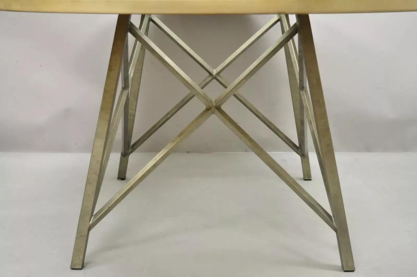 Drexel Heritage Studio Contemporary Modern Blonde Wood Dining Set Table 4 Chairs In Good Condition In Philadelphia, PA