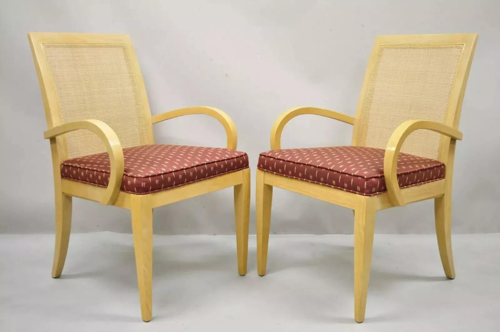 Glass Drexel Heritage Studio Contemporary Modern Blonde Wood Dining Set Table 4 Chairs