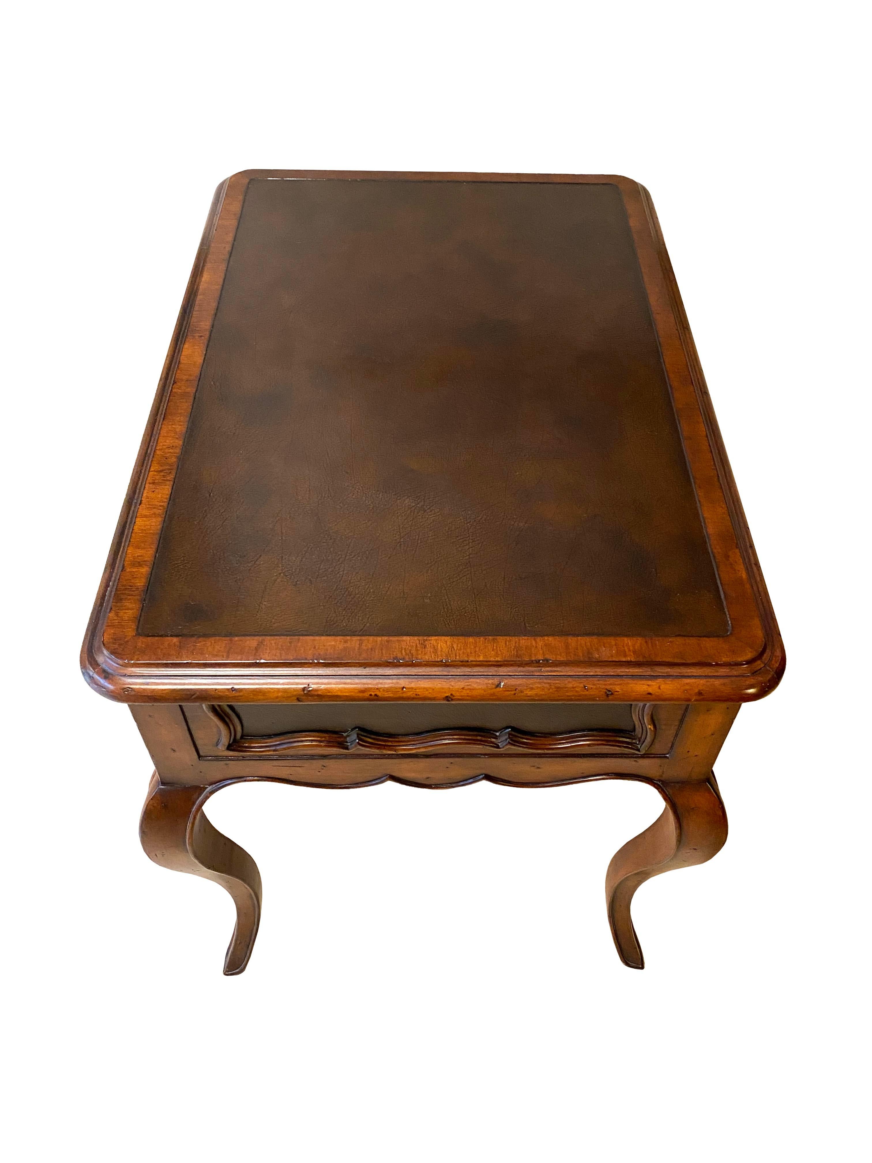 20th Century Drexel Heritage Table with Leather Inlay For Sale