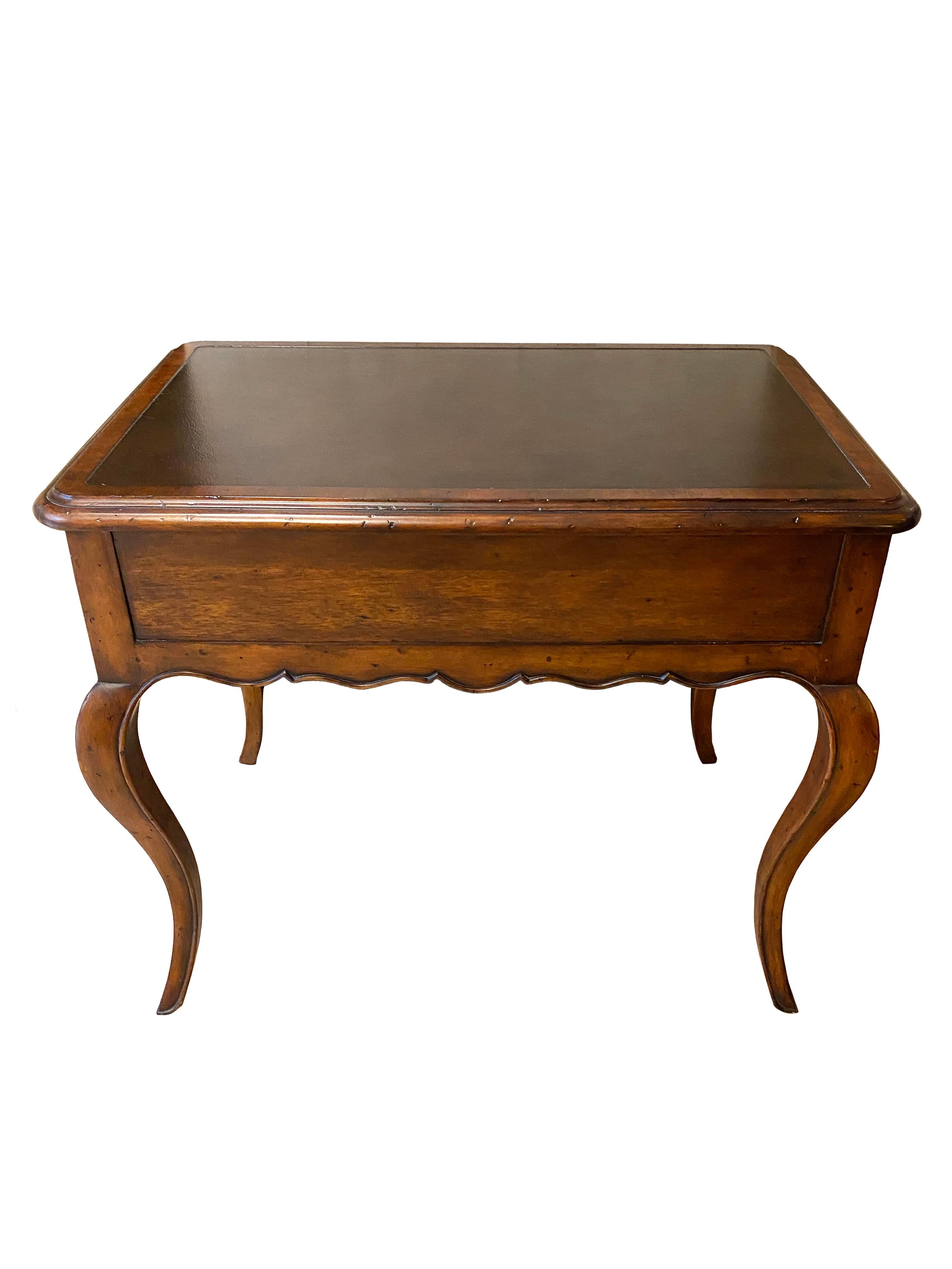 Drexel Heritage Table with Leather Inlay For Sale 1