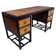 Used Drexel Heritage "Tai Ming" Burl and Mahogany Desk Mid Century