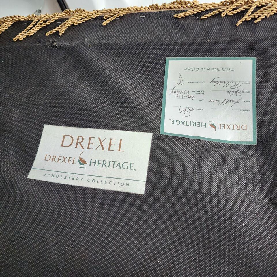 Drexel Heritage Velvet Suede Slipper Chairs Pair For Sale 5