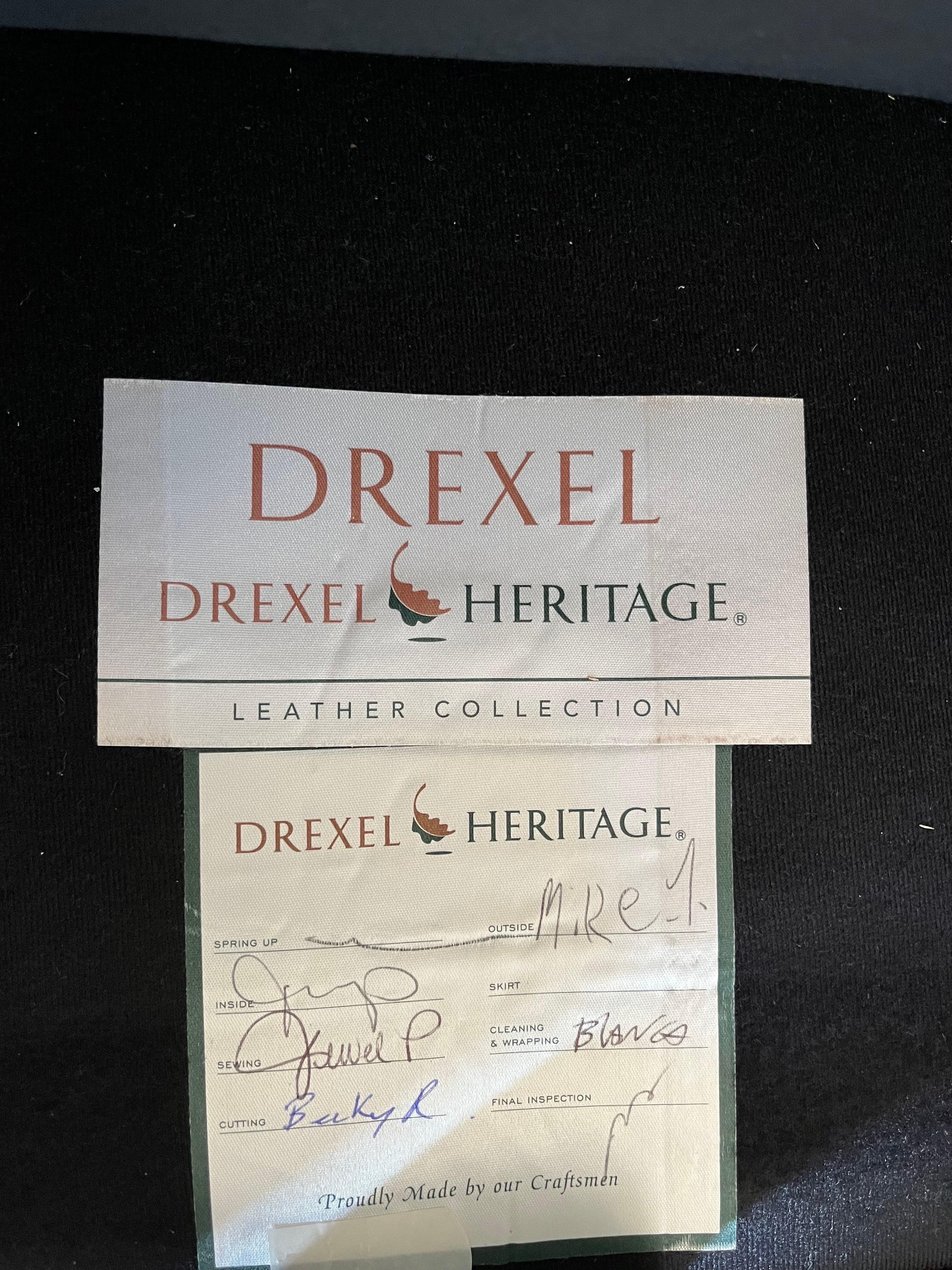 Leather Drexel Heritage WALT DISNEY SIGNATURE COLLECTION-Studio Club Chair & Ottoman 
