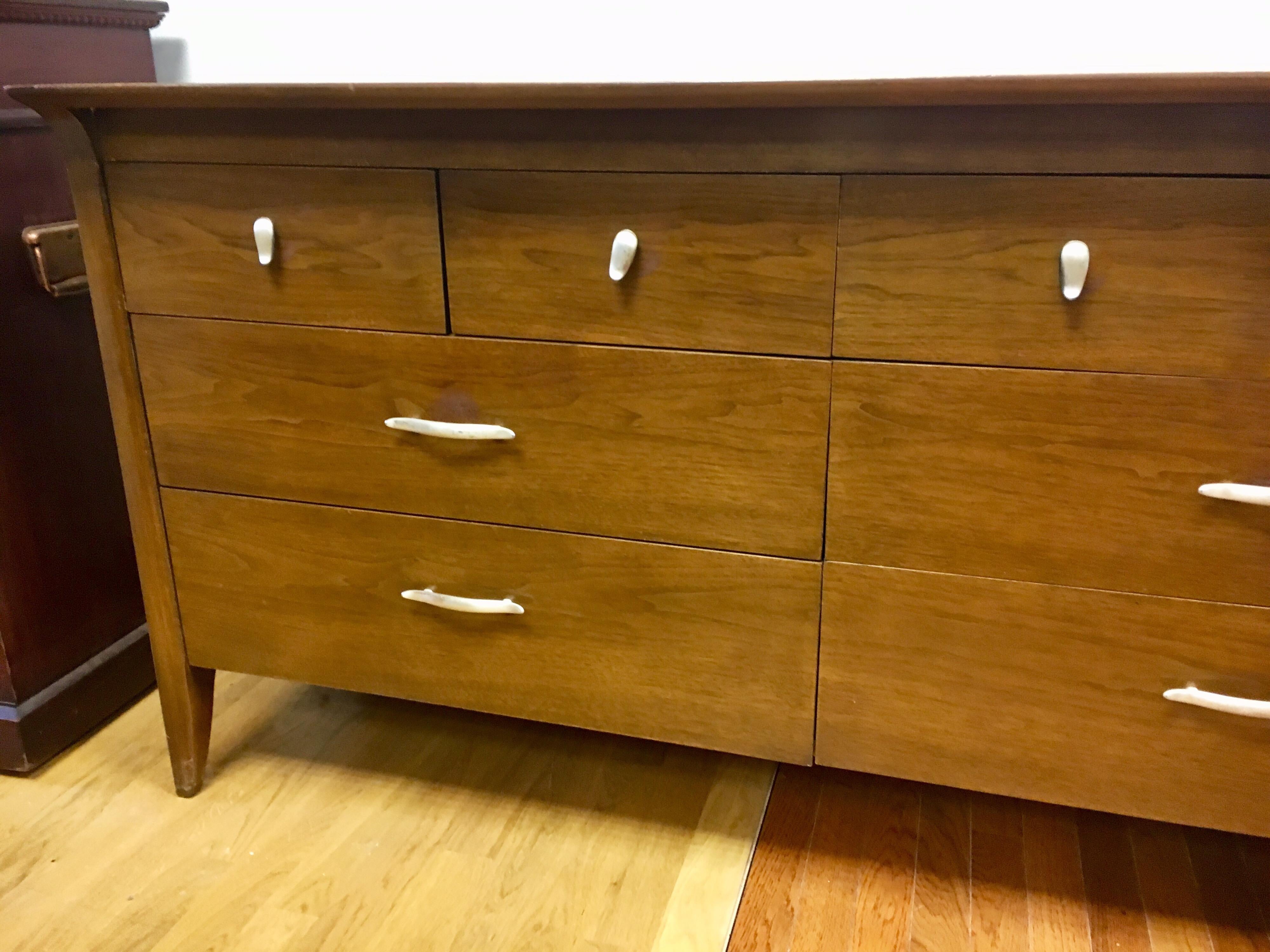Mid-Century Modern Drexel John Van Koert Profile Midcentury Dresser Chest of Drawers Eight Drawers
