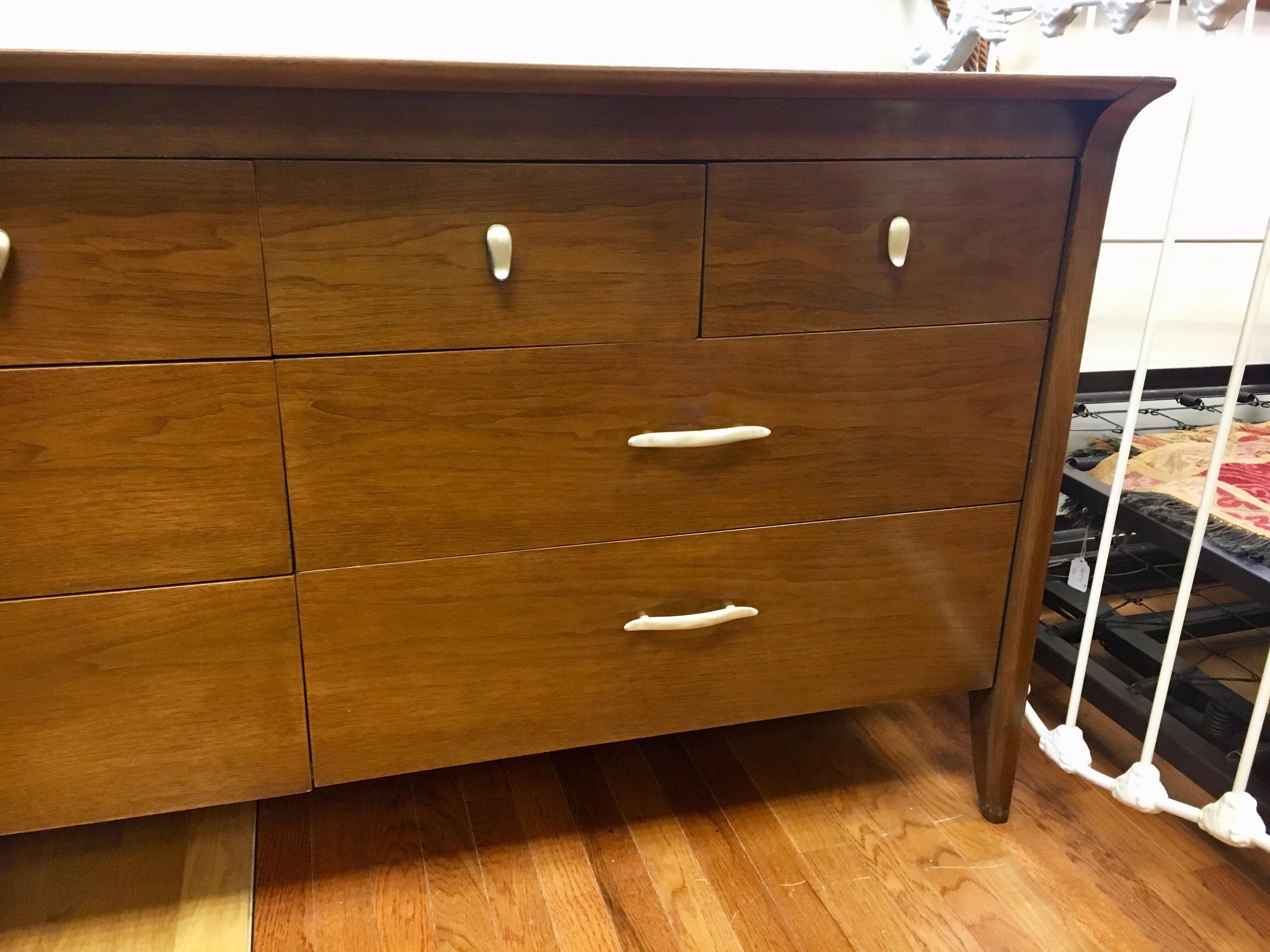 American Drexel John Van Koert Profile Midcentury Dresser Chest of Drawers Eight Drawers