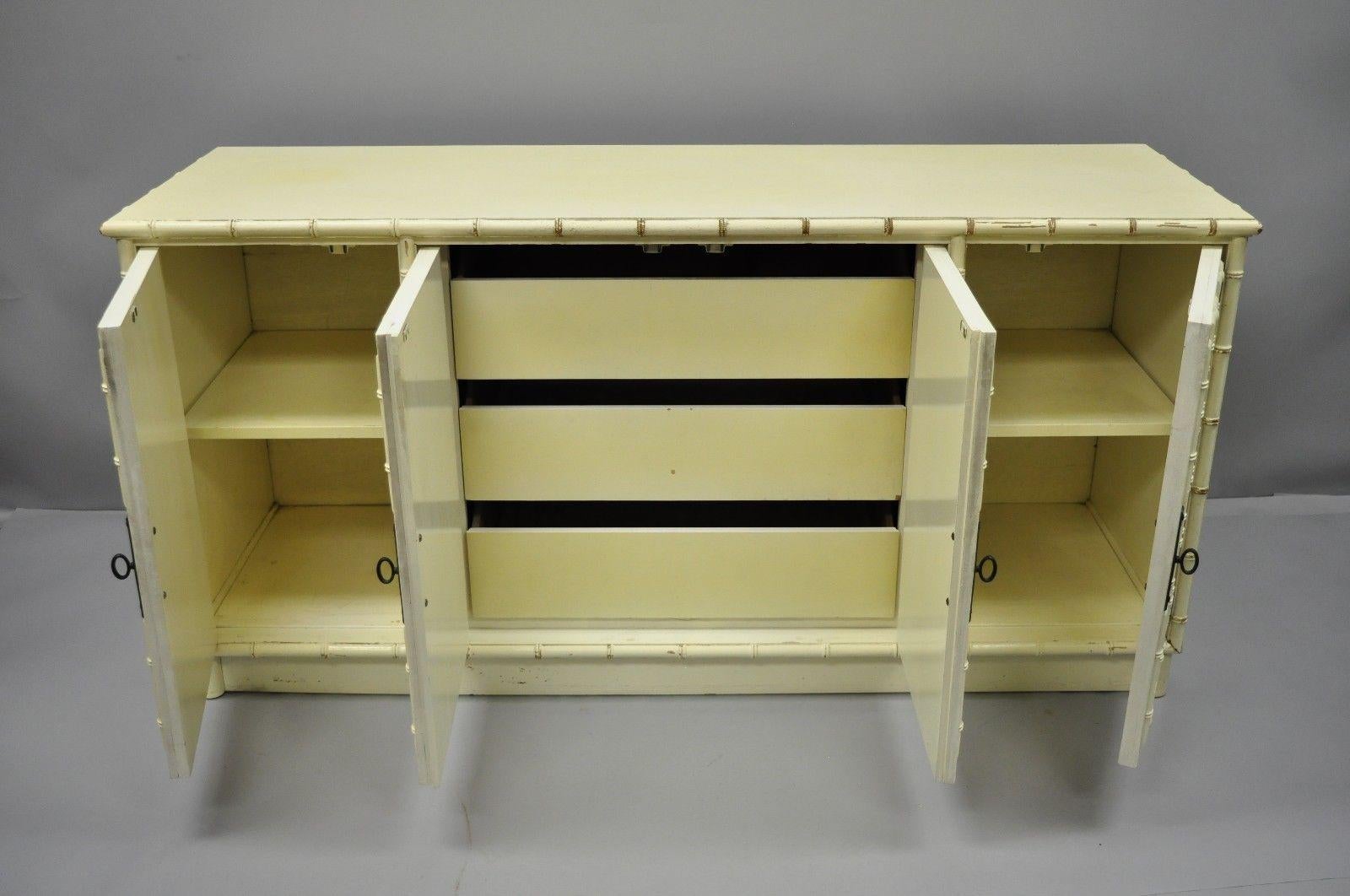 faux bamboo buffet