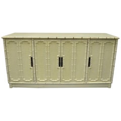 Drexel Kensington Faux Bamboo Credenza Chinese Chippendale Buffet Sideboard
