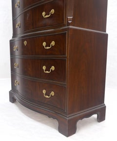Drexel Mahogany 8 Drawers 6' Tall Brass Pull High Boy Chest Dresser MINT