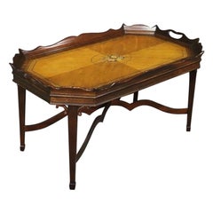 Paint Decorated Satinwood and Mahogany Adams Style Coffee Table