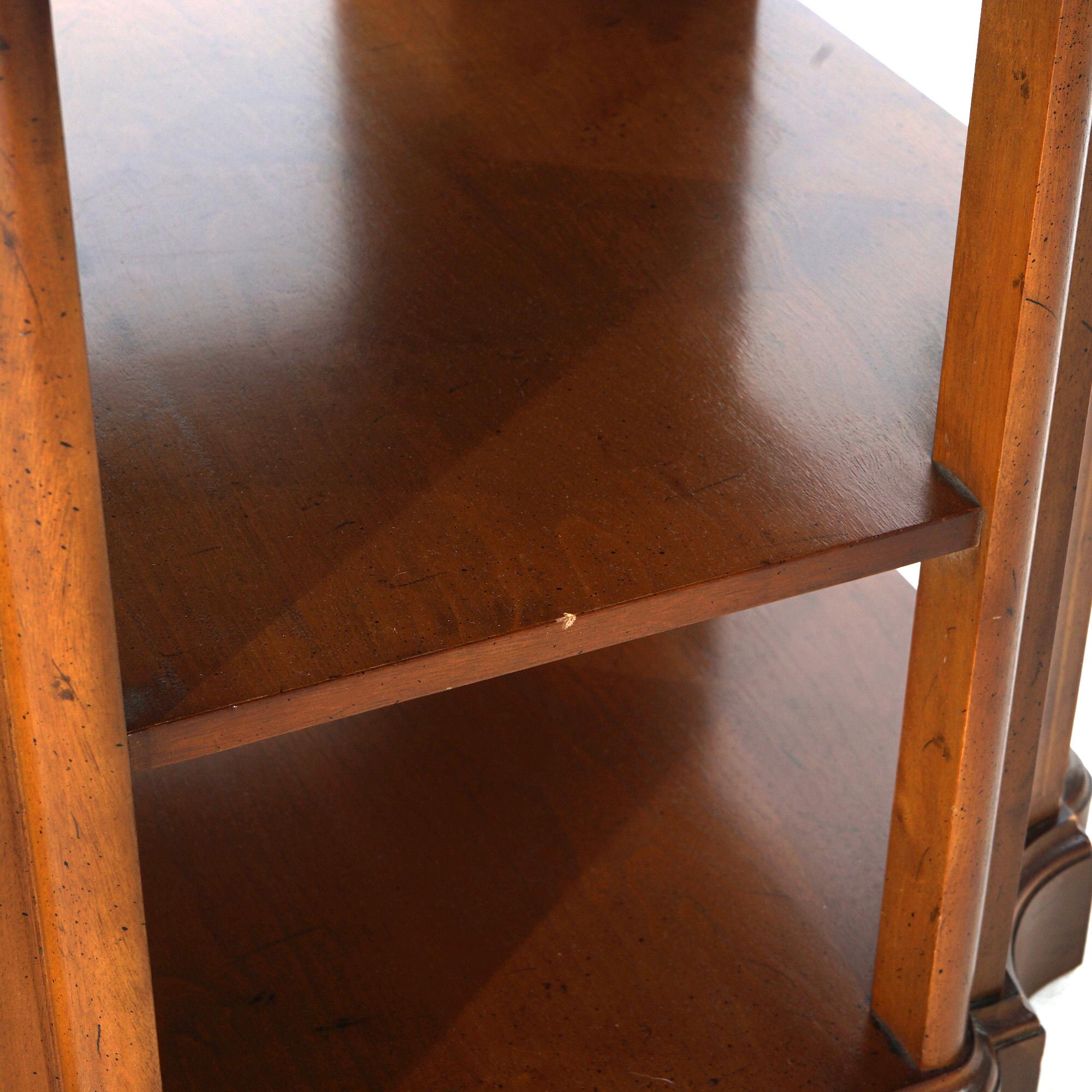 Drexel Mahogany Stylized Clip-Corner Shelved End Table C1940 8